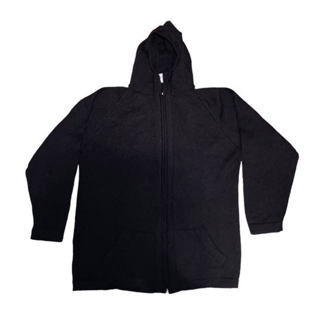 Alpaca warehouse black zip up cardigan sweater
